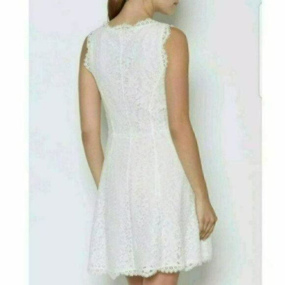 NWT MSRP $299 Joie Nikolina B. Lace A-Line Dress White Women's Size Large - Picture 2 of 8